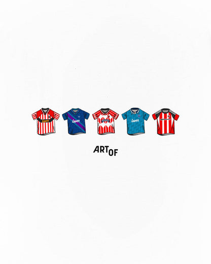ART OF Sheffield United Classics | SUFC White Graphic Football T-shirt