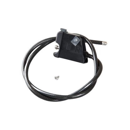 Saris SuperClamp Lock Cable — cable routed through rack arm and bike frame