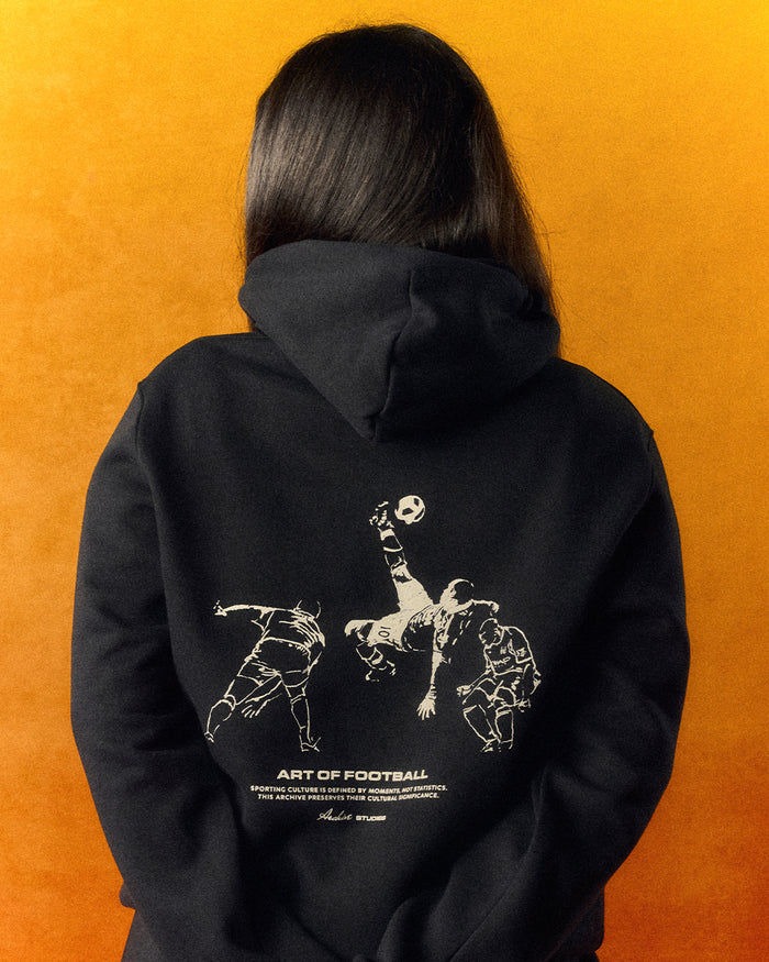 ART OF United Editions Hoodie | Black Screen Printed Football Sweat