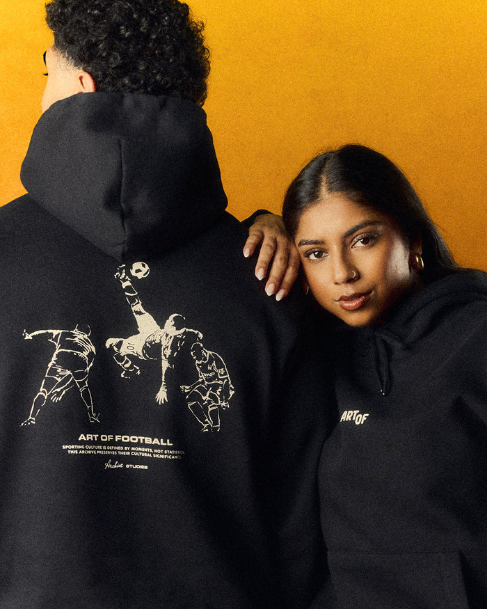 ART OF United Editions Hoodie | Black Screen Printed Football Sweat
