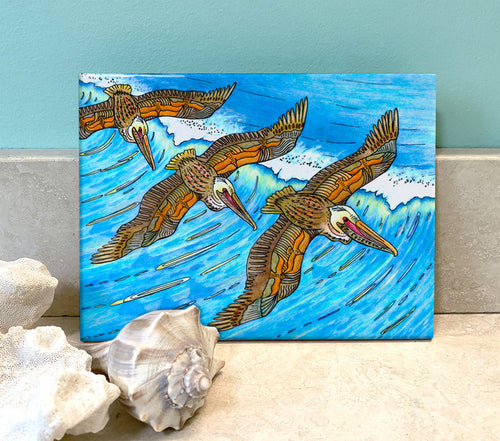 Wings over Waves Ceramic Tile