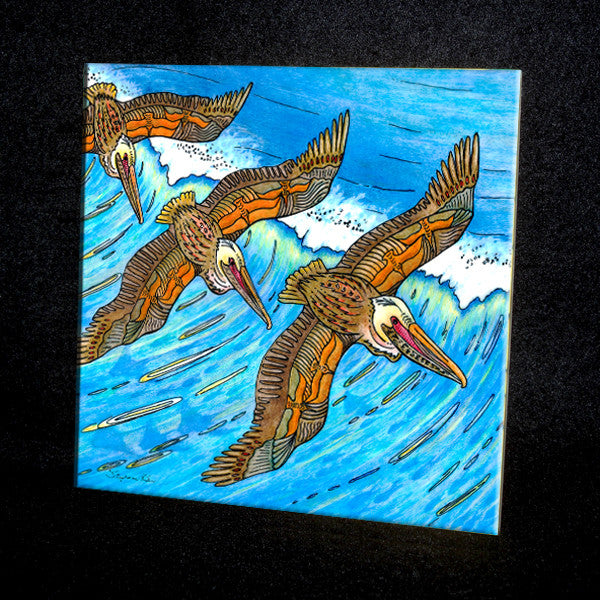 Wings over Waves Ceramic Tile