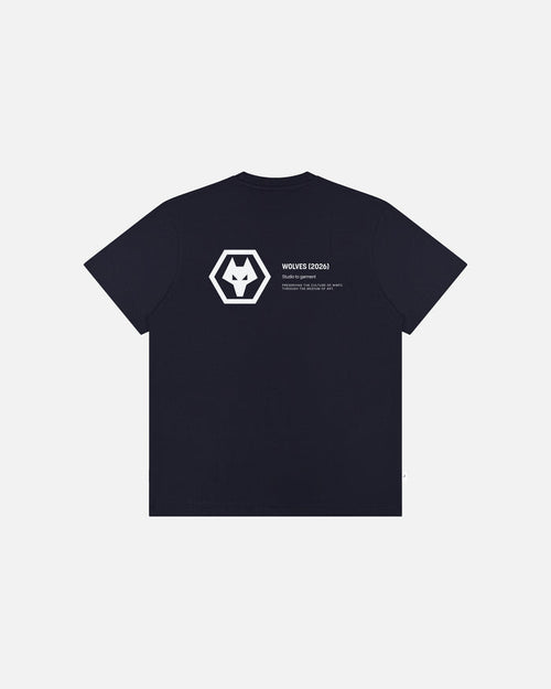 ART OF x Wolves Gallery Tee | Navy Graphic Football T-shirt