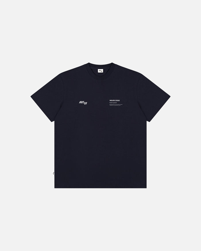 ART OF x Wolves Gallery Tee | Navy Graphic Football T-shirt