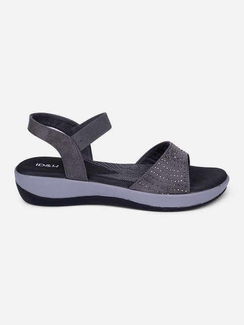 Women's Grey Slingback Strap Sandals (IU6001)